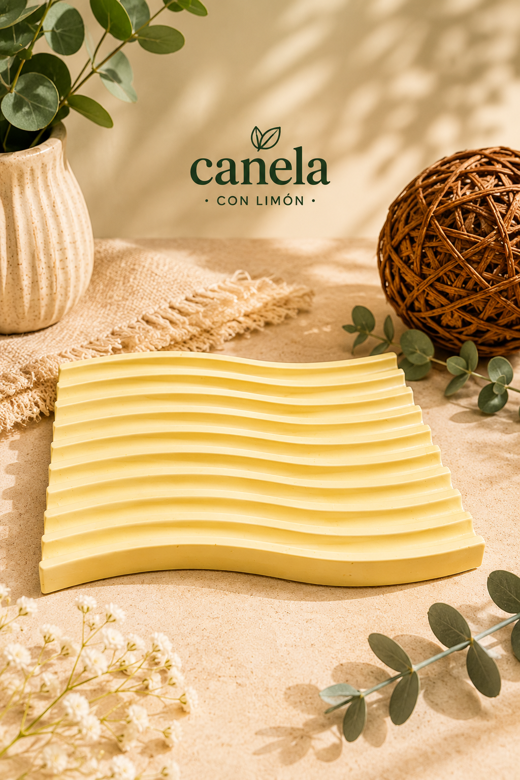 Escayola decorativa Plato Olas