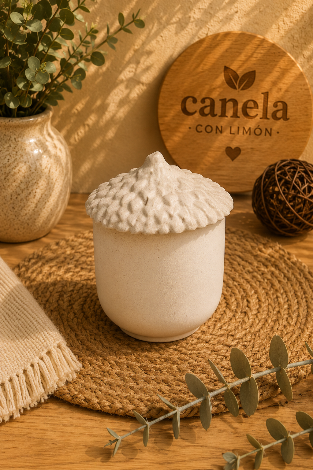 Escayola decorativa Recipiente Bellota