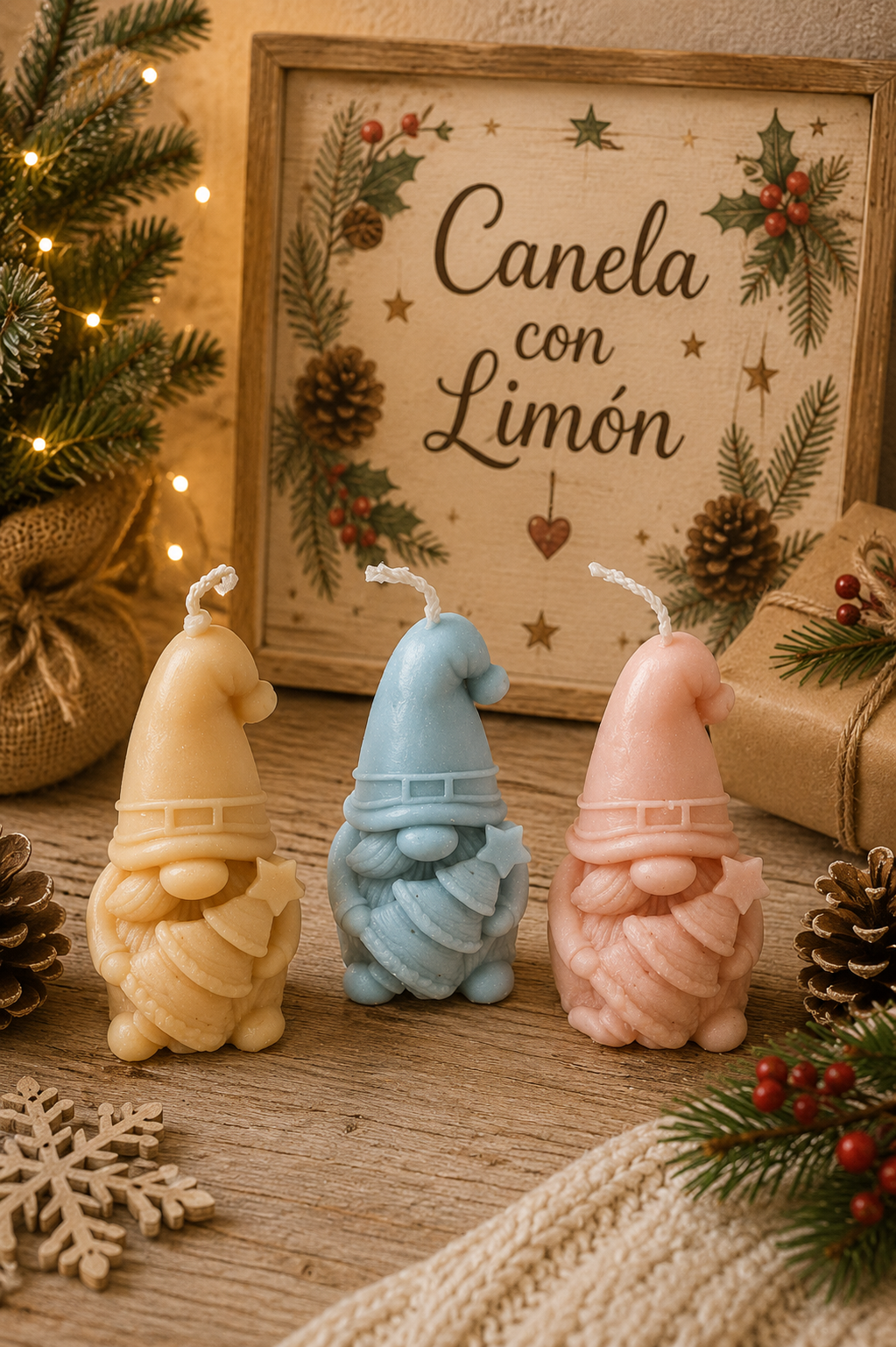 Vela Gnomo Navidad B