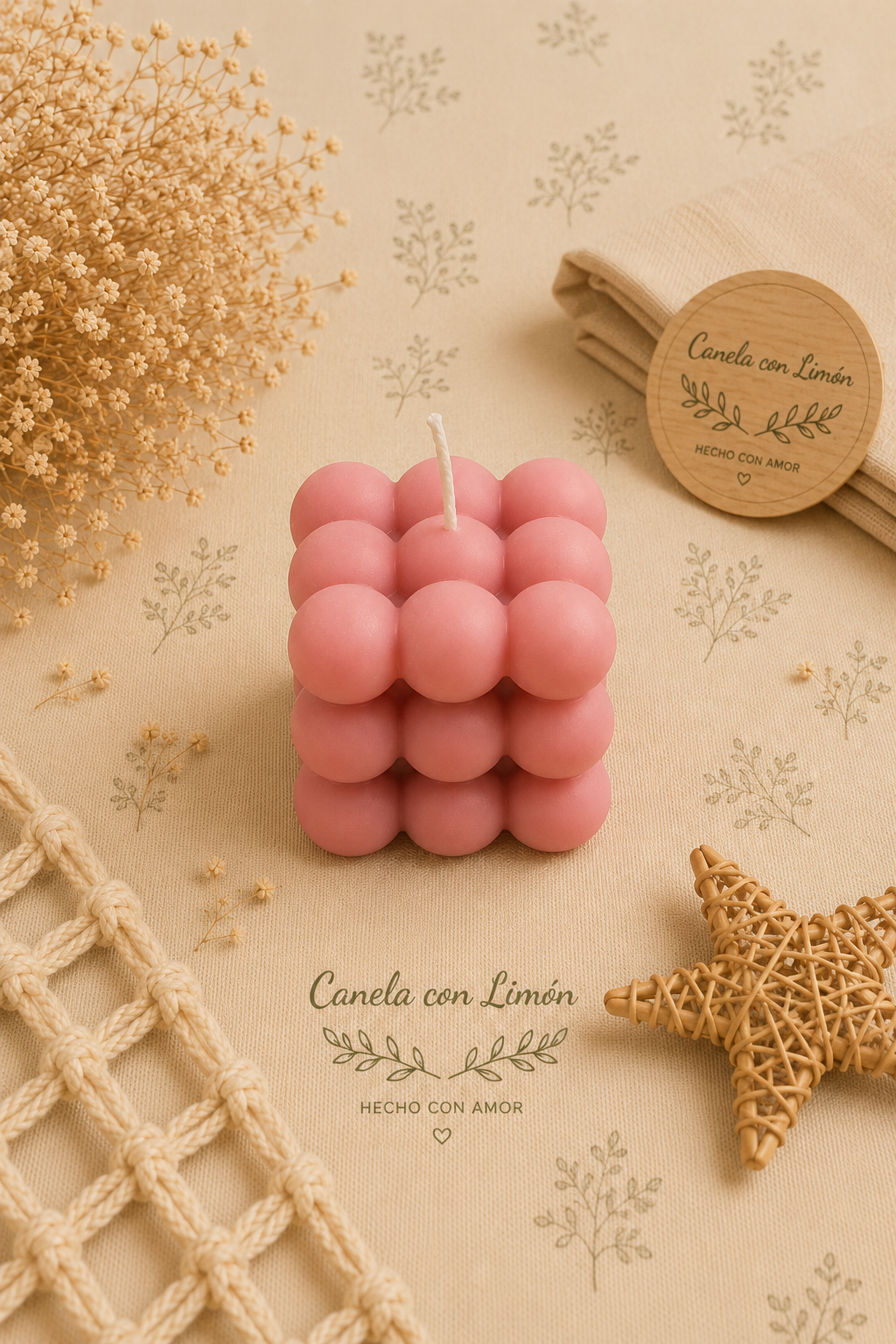 Velas cubo G bolas