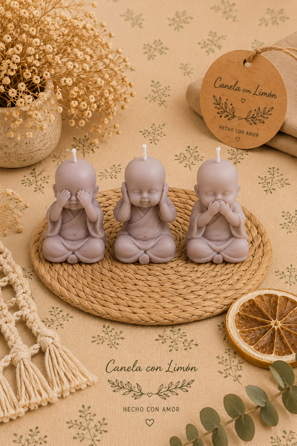 Velas trío Budha