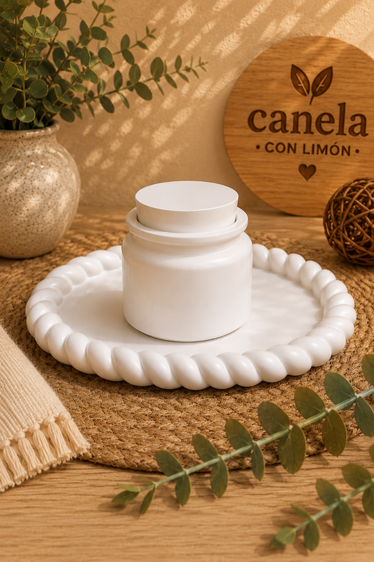 Escayola decorativa Recipiente Botella con tapa liso