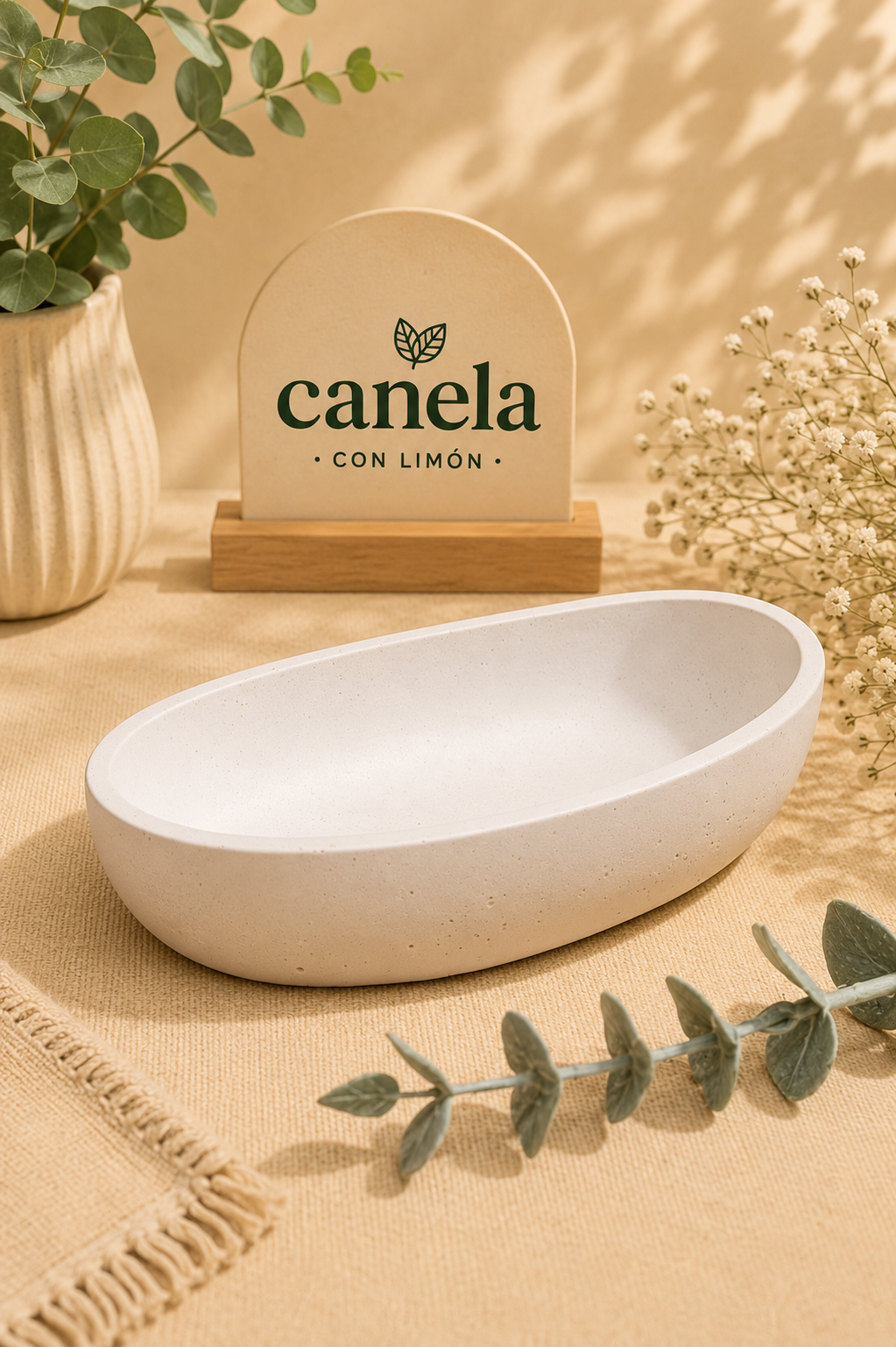 Escayola decorativa Plato Oval hondo