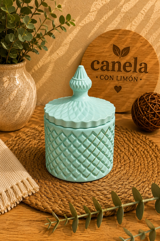 Escayola decorativa Recipiente Bombonera pico