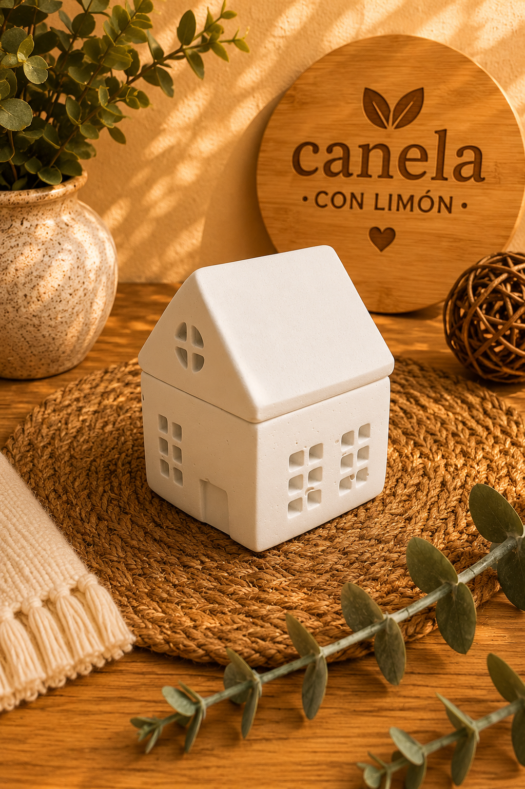 Escayola decorativa Recipiente Casita M