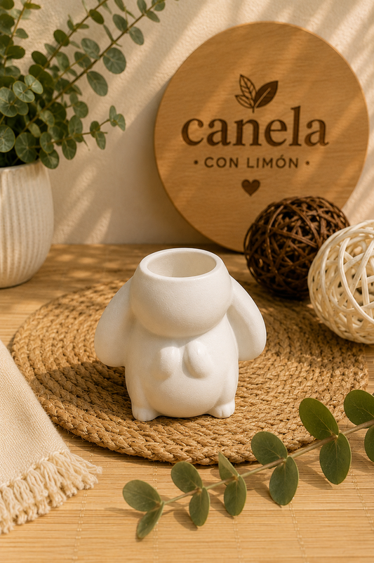 Escayola decorativa_Portavela Conejo