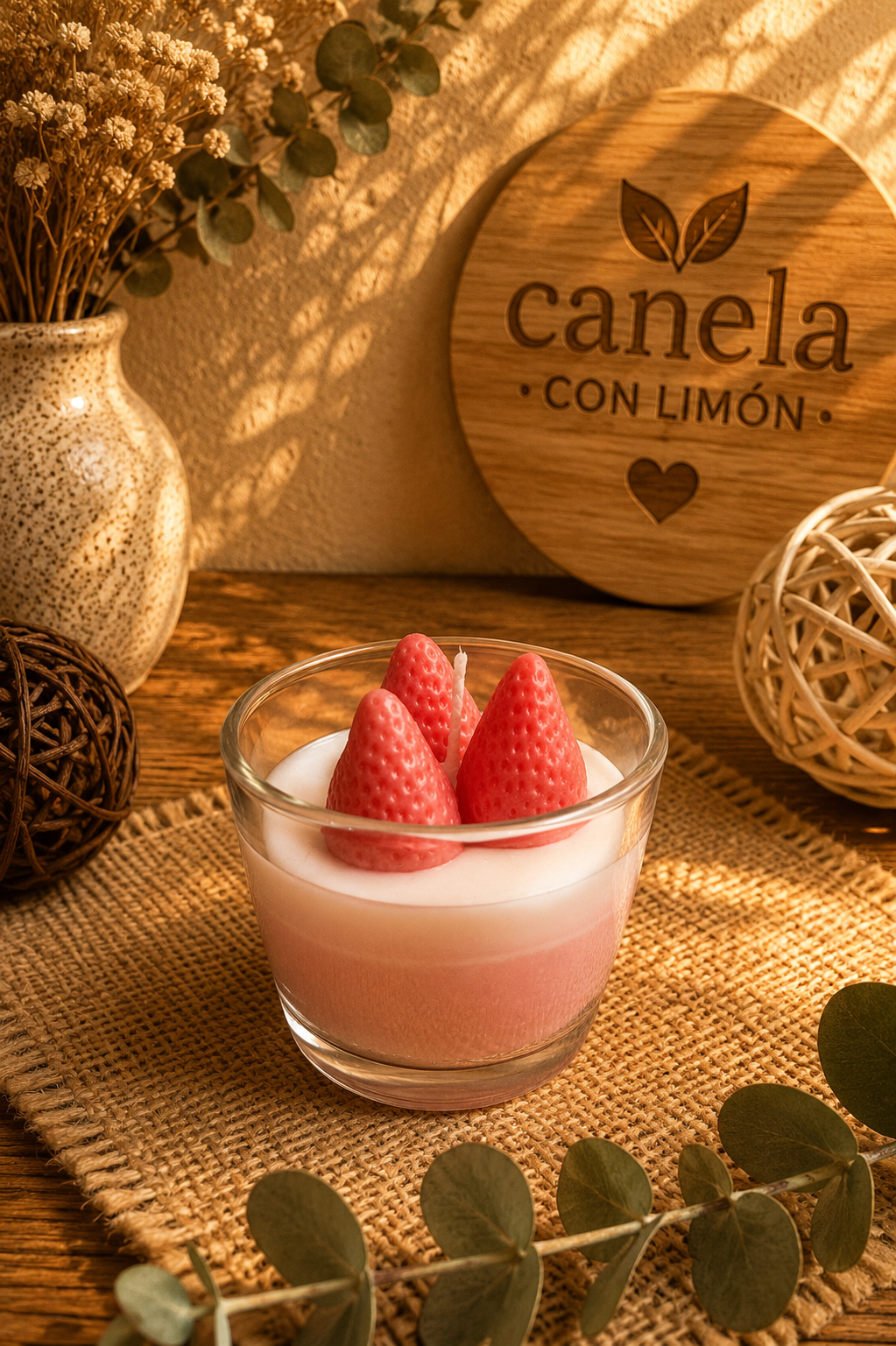 Vasito Tarta de fresas