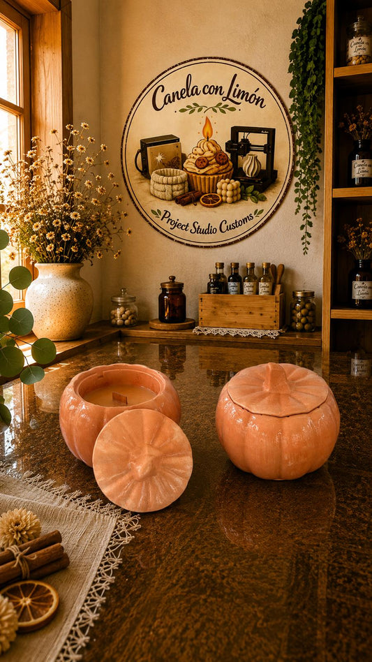 Velas recipiente duo Calabazas