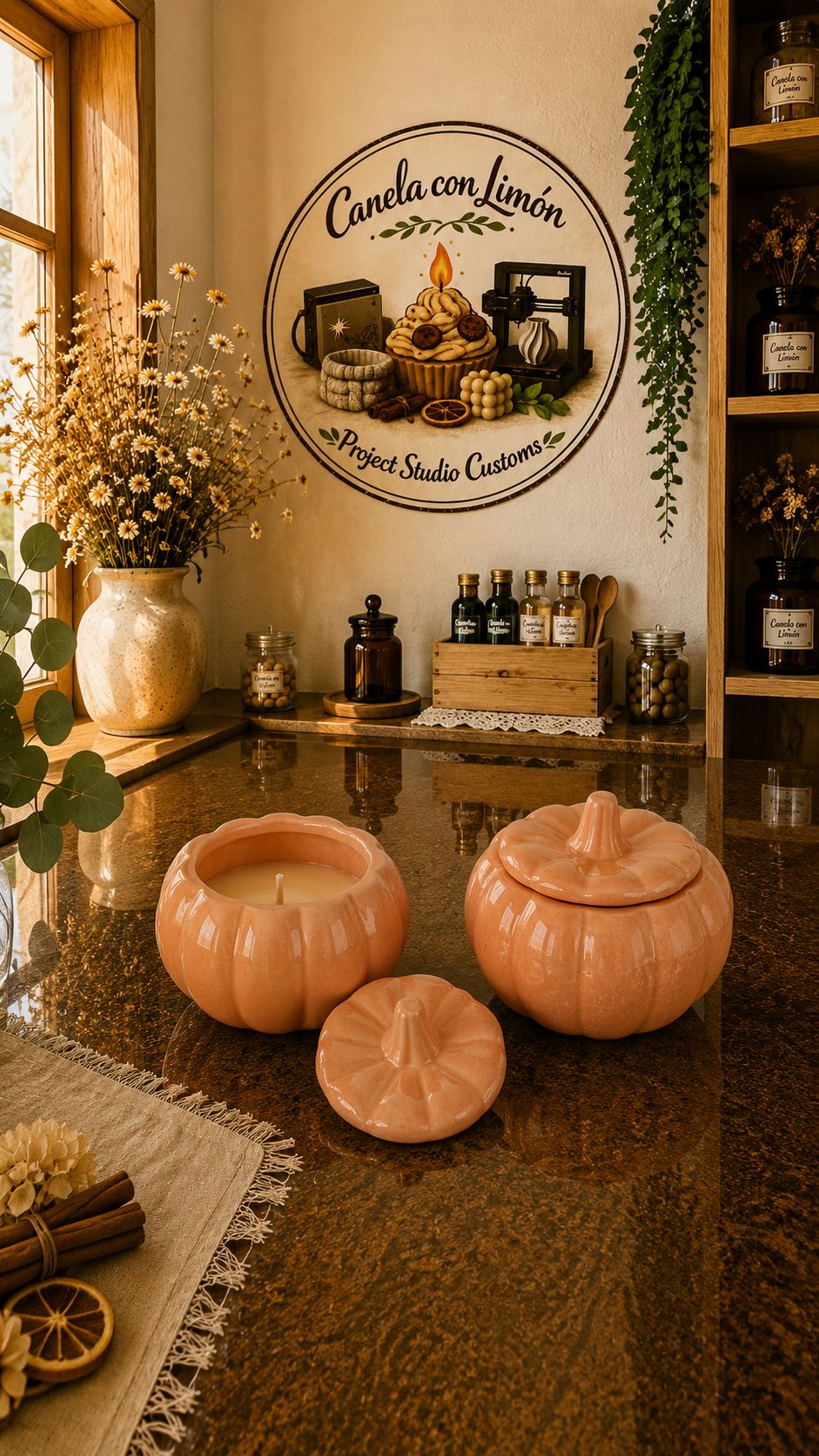 Vela recipiente Calabaza P