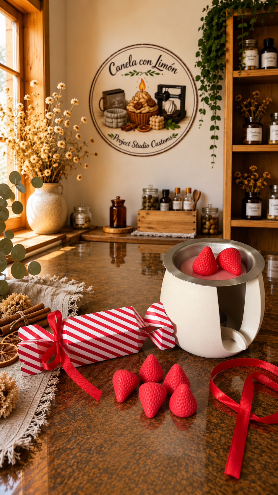 Wax Melts Fresas con Nata | Cera Aromática Artesanal